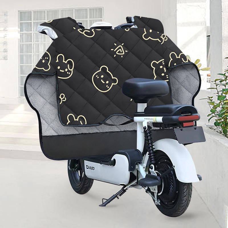 电动摩托车挡风被雅第爱吗绿原泰铃通用防水防风罩秋冬季加绒加厚