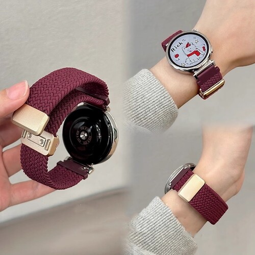 适用华为编织尼龙磁吸手表表带
