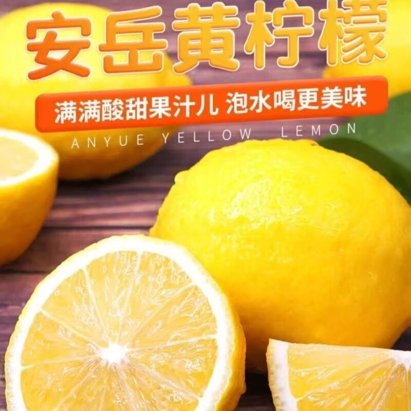 四川安岳柠檬果园直发新鲜现摘皮薄多汁应季新鲜水果产地整箱包邮