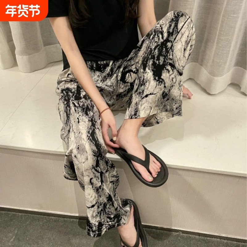 夏季薄款棉绸女士睡裤夏阔腿裤轻薄防晒度假外穿双兜休闲家居裤,女士内衣/男士内衣/家居服,睡裤/家居裤,淘宝优惠券,粉丝福利购,淘宝优惠卷