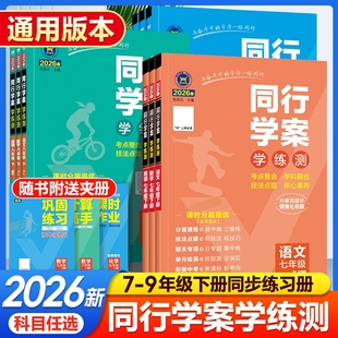 2026春新版同行学案初中七八九年级下册初中课堂同步训练语文数学英语地理物理化学同步训练初一初二初三新教材版同步练习册