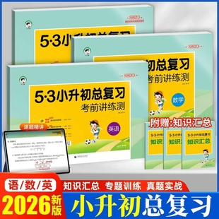 2026新53小升初总复习语文数学英语人教版考前讲练测小升初真题卷小学毕业总复习资料辅导书5.3五三小升初毕业总复习专项模拟试卷