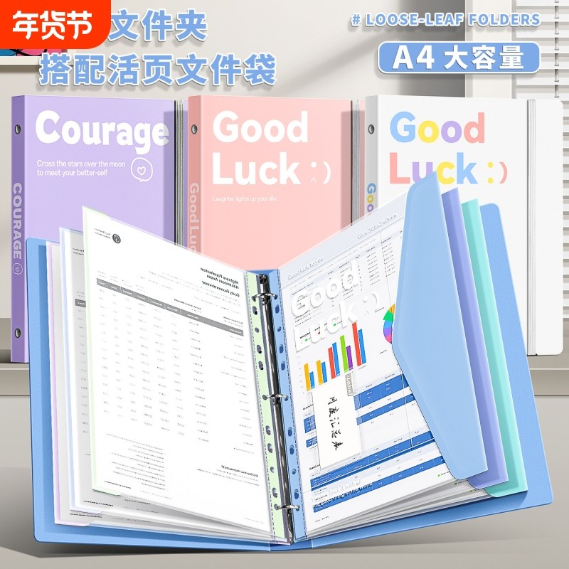 活页文件夹高颜值A4插页透明袋资料册试卷收纳检查收纳袋少女心学,文具电教/文化用品/商务用品,文件夹/试卷夹,淘宝优惠券,粉丝福利购,淘宝优惠卷