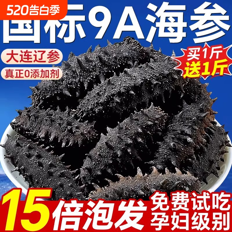 海参礼盒干货大连底播干海参辽刺参淡干辽参国标泡发深海试吃生鲜