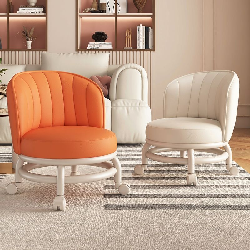 万向轮小凳子家用板凳小椅子沙发凳滑轮矮凳儿童圆凳耐用小型软包