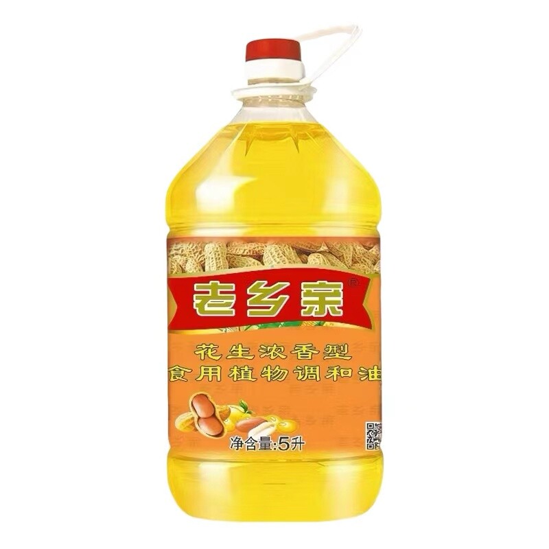 老乡亲花生浓香型植物调和油家用炒菜油油炸5升桶装商用食用油图片
