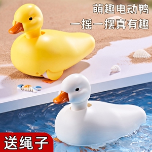 网红摇摆水陆可尔鸭电动玩具可下水可行走洗澡浴盆宝宝学爬行充电