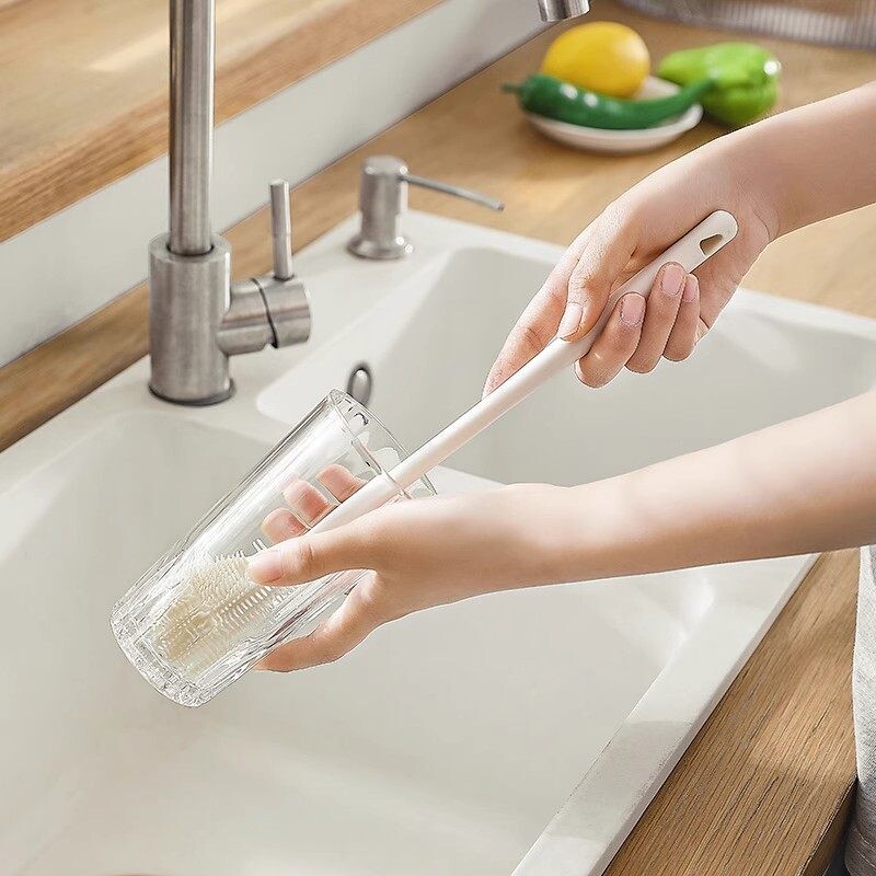 无死角清洁这个长柄杯刷特别好用榨汁机大小杯子都能奶瓶细长