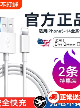 快冲冲适用于苹果14iPhone11快充数据线6s手机充电线8plus加长2米7P器12pro闪充13短ipad冲电xr平板xsmax车载