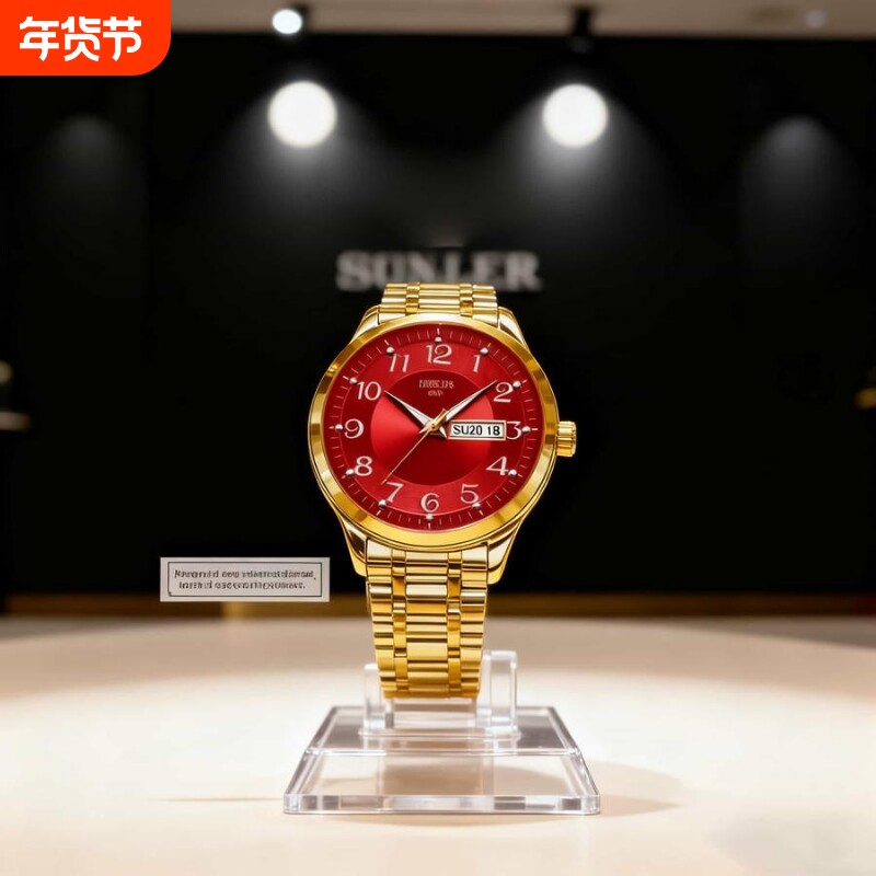 手表瑞士名表正品全自动机械风石英表商务高级感夜光防水时尚钢带