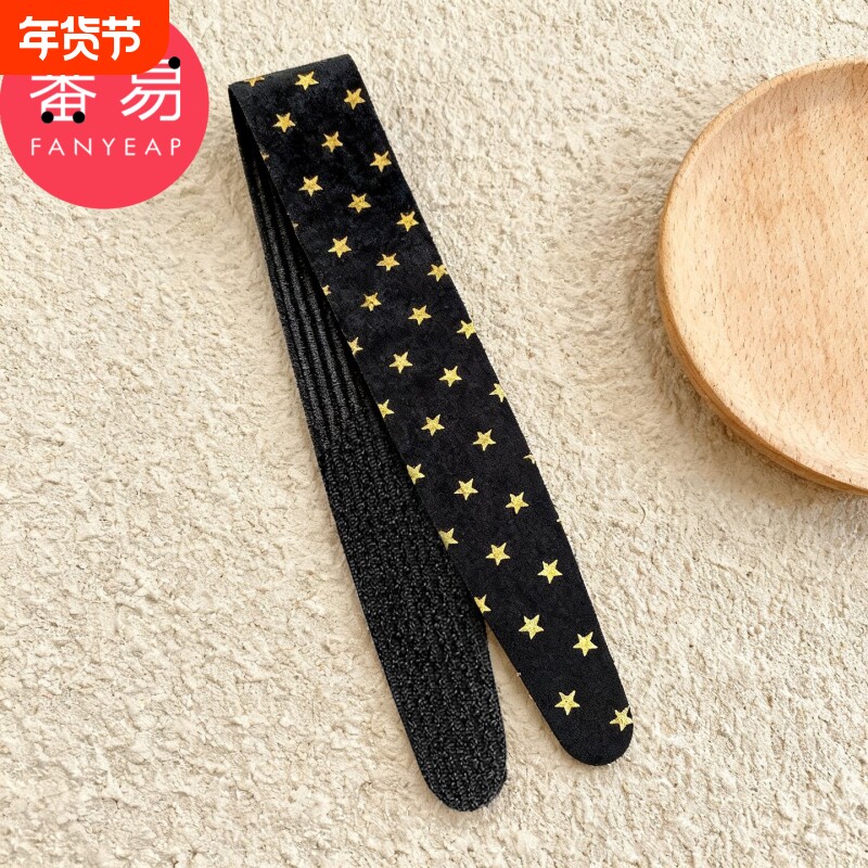 T发带/魔术贴A1vl0-刘海贴粘头发碎发日常外戴魔术贴发带发饰