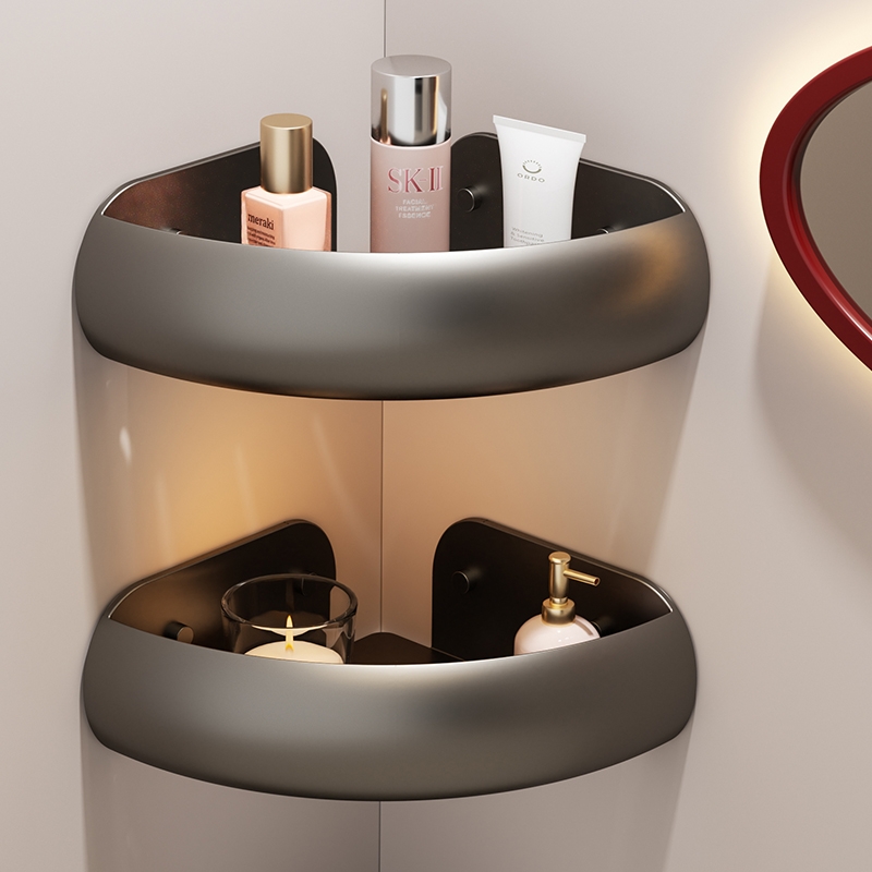 浴室置物架免打孔卫生间三角篮厕所洗手淋浴间沐浴露收纳转角架子