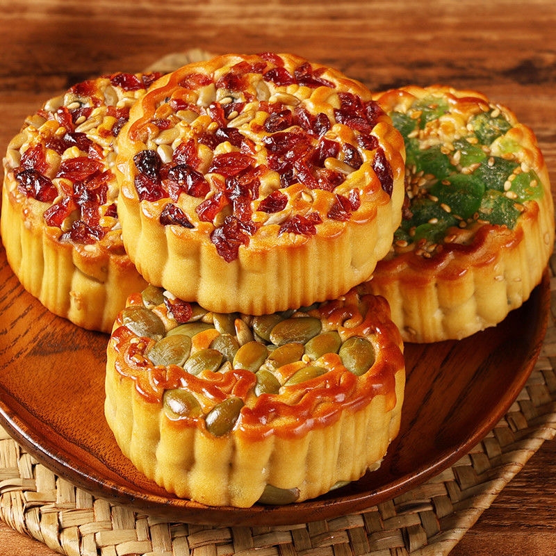 淄博果仁月饼广式中秋月饼伍仁老式伍仁中秋节