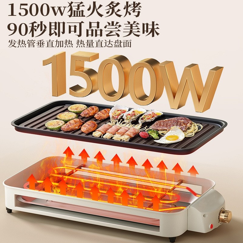 电烤炉家用烧烤炉无烟电烤盘韩式多功能羊肉烤串机家庭烧烤架煎锅
