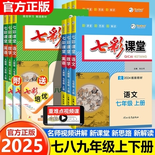2025初中七彩课堂七年级八年级九年级上册下册语文数学英语物理化学生物地理道德与法治历史人教版 教材全解初一二三同步讲解练习册