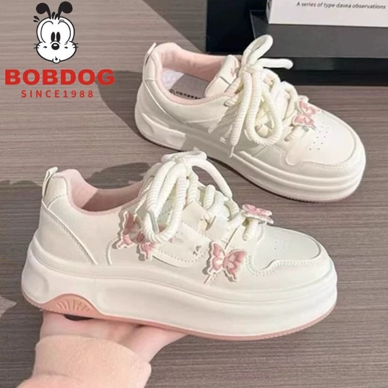 巴布豆女童2025新款小白鞋休闲运动鞋百搭小众鞋子中大童韩版时尚
