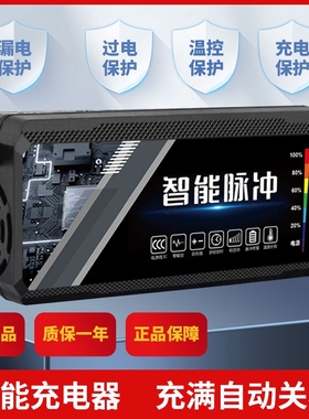 电动车充电器电瓶48v12ah60v20a72v适用于爱玛三轮铅酸石墨烯超威