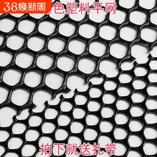 小孔黑色塑料网养殖网阳台防护网防猫封窗网格围栏防掉东西阳台网