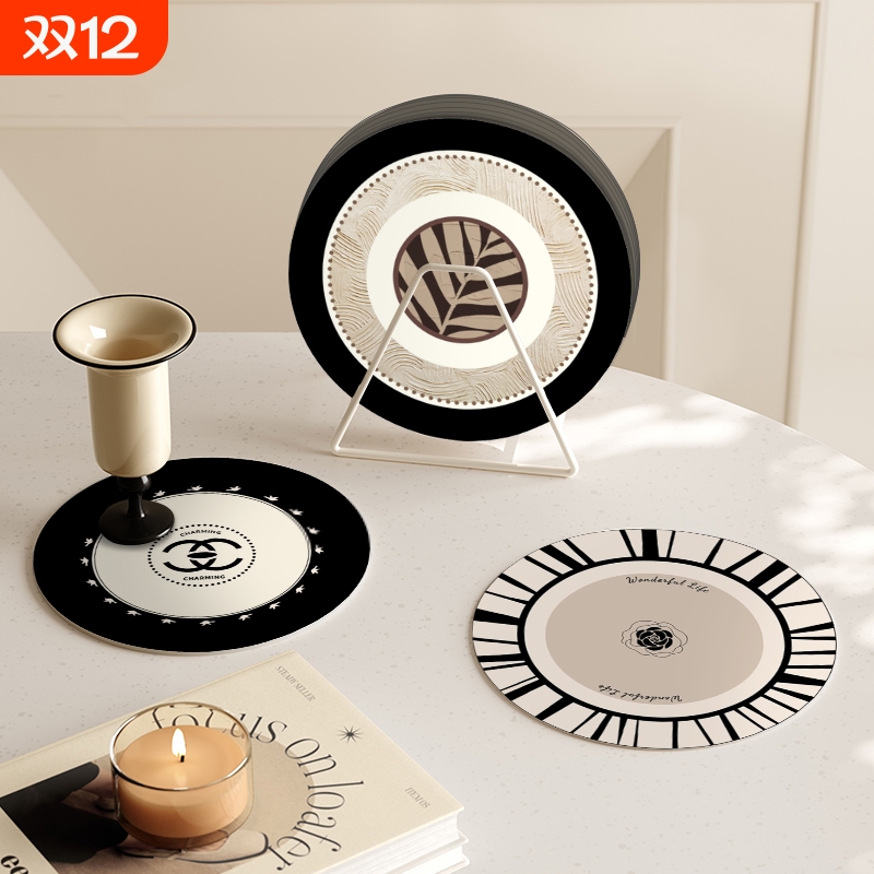 杯垫沥水垫吸水厨房台面碗盘垫高级感轻奢桌垫防水防油餐垫子隔热