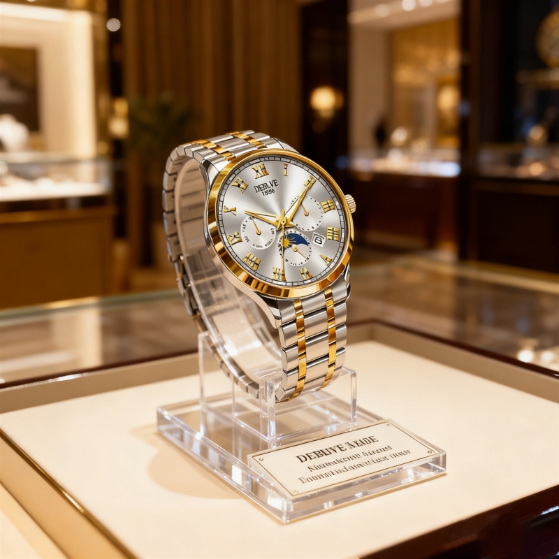 手表男款全自动男表数字双日历防水腕表男机械风全自动防水高级感