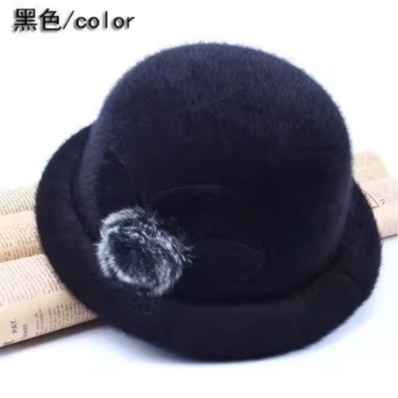 冬季中年女士礼帽毛呢盆帽秋冬中老年帽子女帽妈妈帽老年女帽盆帽