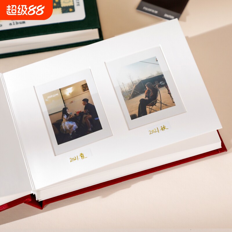 拍立得3寸照片相册收纳本相纸可写字三寸单页情侣影集diy文艺礼物图片