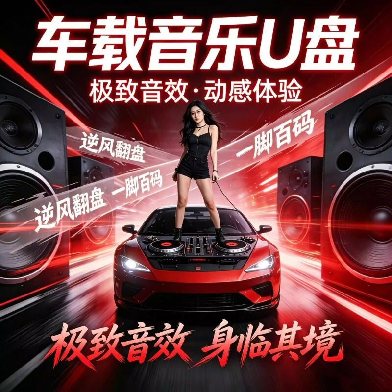 2026新款车载音乐u盘抖音热门流行歌曲高音质DJ车载音响MP3优盘