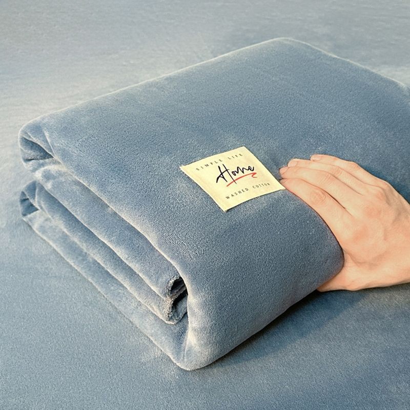 新款牛奶绒床单单件冬季加绒加厚法兰绒珊瑚绒宿舍单人被单毛绒毯