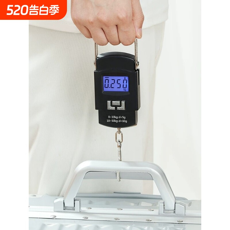 日本家用迷你称重电子称手提秤便携式高精度弹簧秤快递称小秤行李
