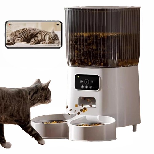 宠物爆款5L自动喂食猫咪智能用品定时定量猫粮远程投食器狗狗
