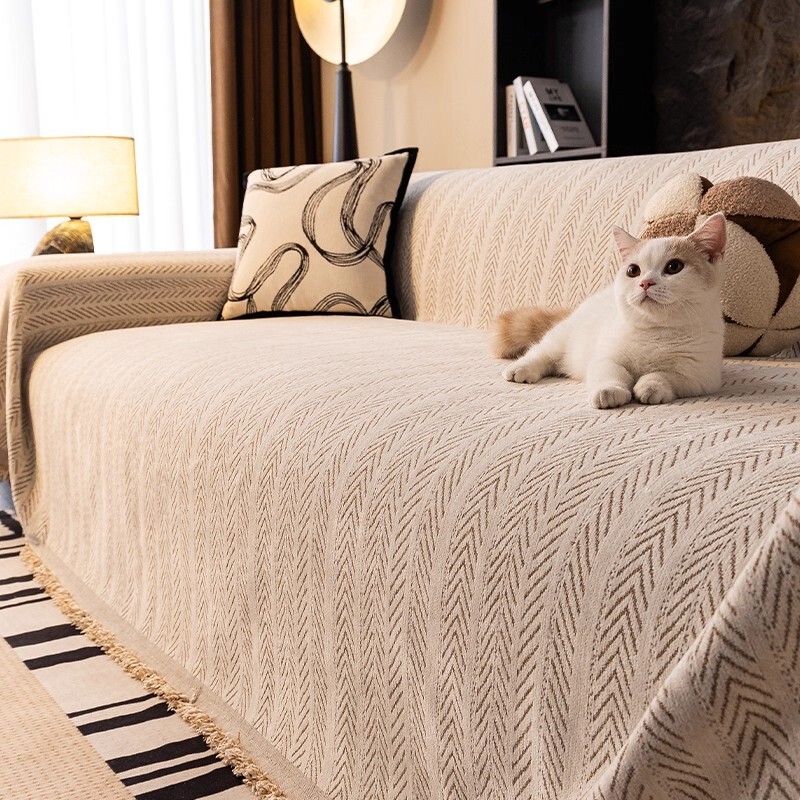 2025新款雪尼尔沙发巾沙发盖布四季通用全包坐垫套罩盖毯子防猫抓