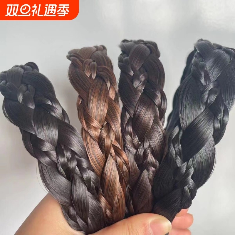 发箍加宽顶高级感减龄假发头箍发卡麻花辫网红2022年新款复古法式