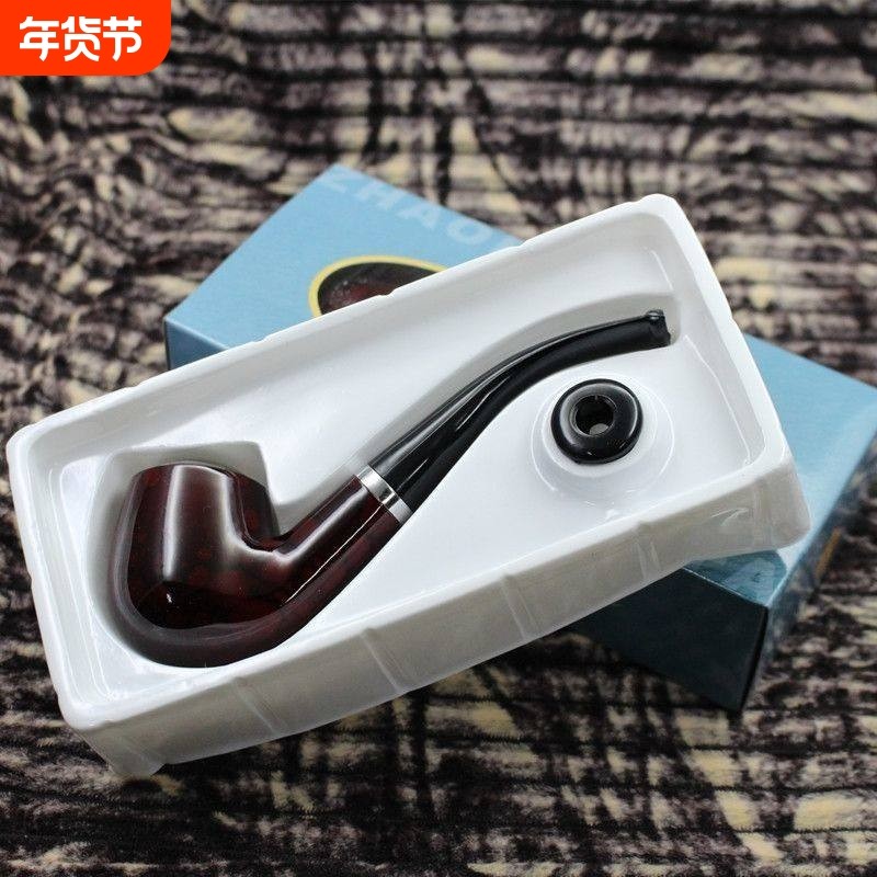 弯式过滤非手工实木男士烟斗两用烟斗烟袋进口烟斗非实木老式烟嘴