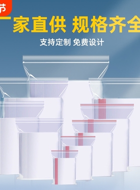 密封袋小号透明自封袋加厚包装袋子大塑料PE封口袋收纳分装塑封袋