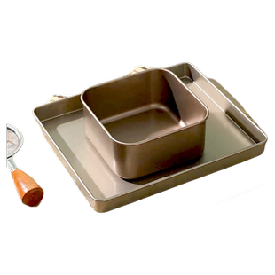 古早蛋糕模具烤盘加高6-8-9寸不沾烤箱家用烘焙正方形食品级烘烤