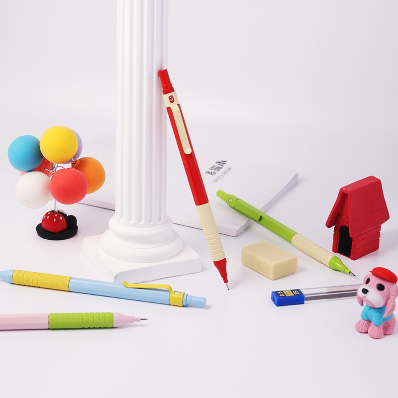 金属低重心自动铅笔小学生初中生专用高颜值ins风0.3素描专业绘画笔0.5mm不断芯按动儿童活动铅笔芯简约文具