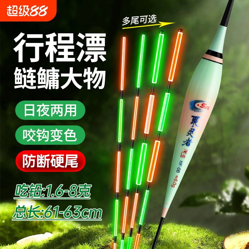 日夜两用行程浮漂鲢鳙翘嘴截口漂图片