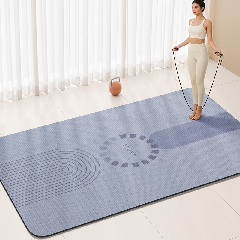 瑜伽垫防滑女生地垫舞蹈静音简约跳绳垫家用健身减震加大加宽垫子
