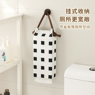 悬挂纸巾袋高颜值卫生间洗脸巾收纳袋遮丑厨房纸巾大包壁挂式收纳