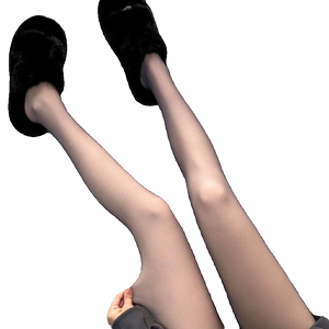 黑丝袜光腿神器女双层加绒黑透肤性感打底裤连裤袜连体裸感踩脚