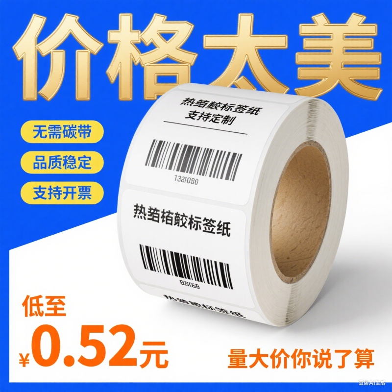 无需碳带打印五防热敏合成标签纸