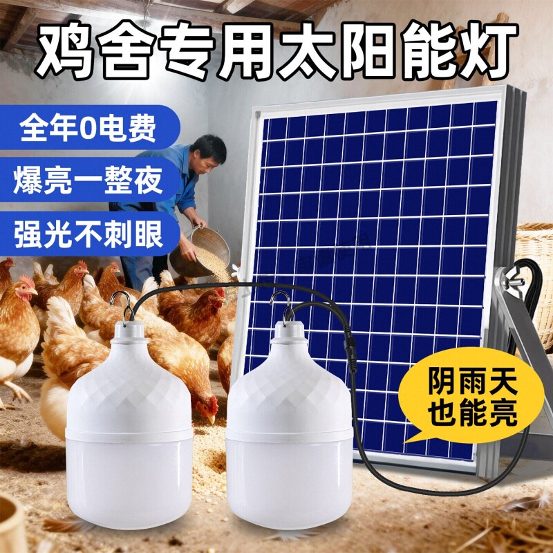 太阳能天黑室内灯泡一拖二吊灯泡图片