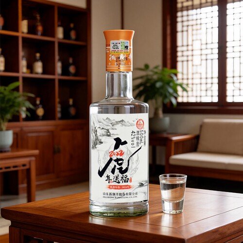 42度扳倒井虎年送福光瓶酒500ml*1瓶浓香型粮食酒自饮口粮酒瓶装 - 封面
