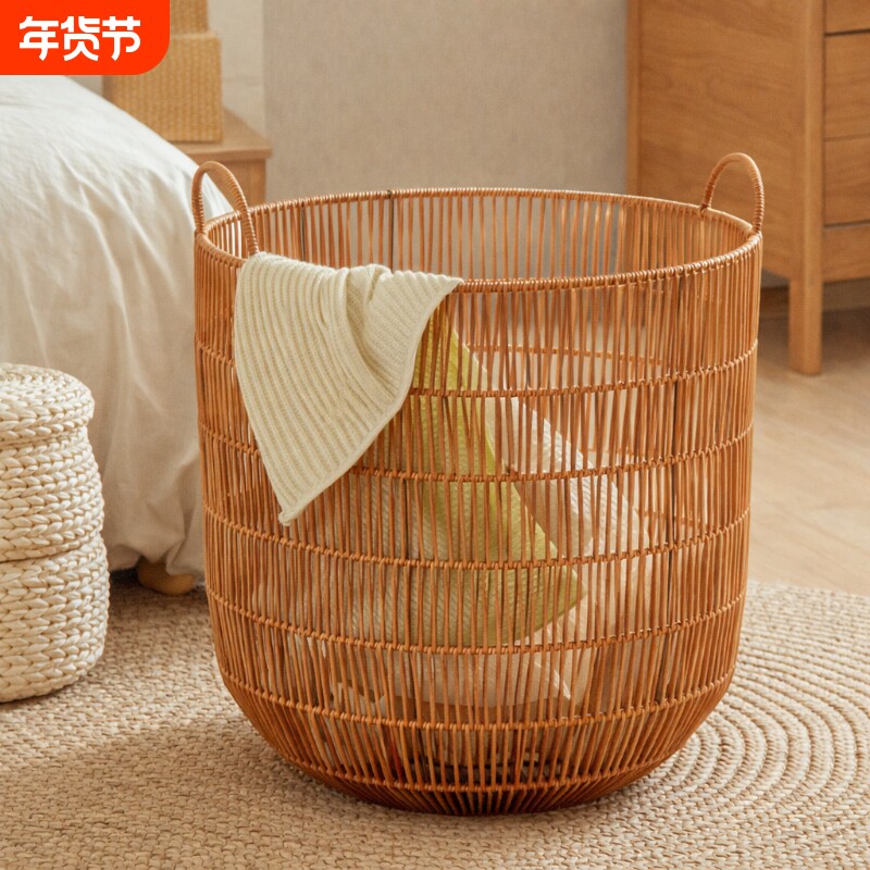 脏衣篓家用脏衣服收纳筐卧室大容量高颜值脏衣篮卫生间洗衣篮编织