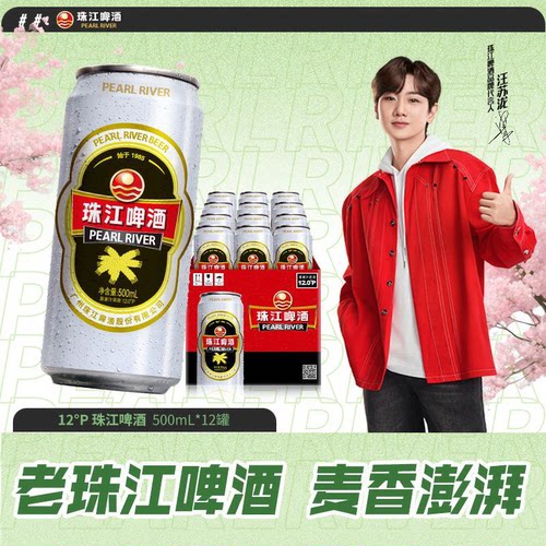 珠江啤酒经典500毫升12罐