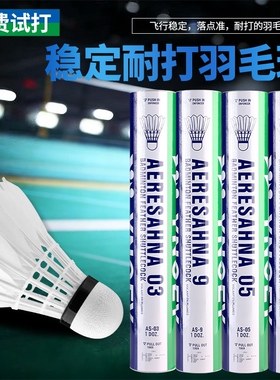 正品尤尼斯羽毛球克AS05/9耐打稳定训练球室内外YYs比赛用球复合