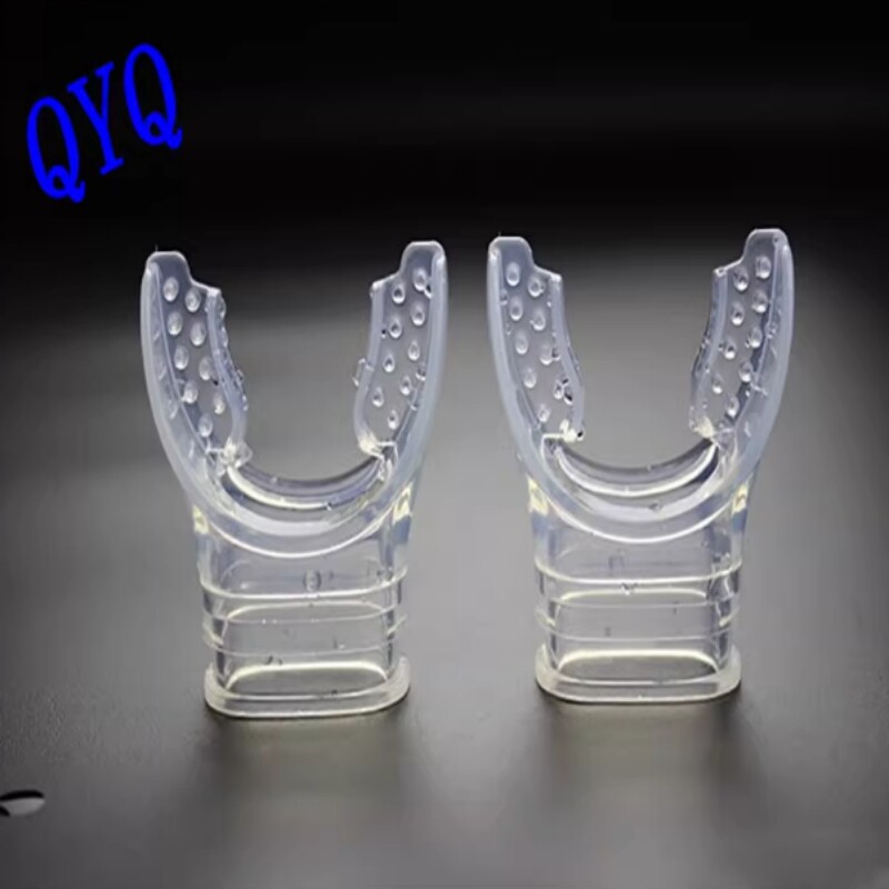 潜水镜呼吸管咬嘴 液体硅胶咬嘴 硅胶吸管一次性咬嘴可更换咬嘴