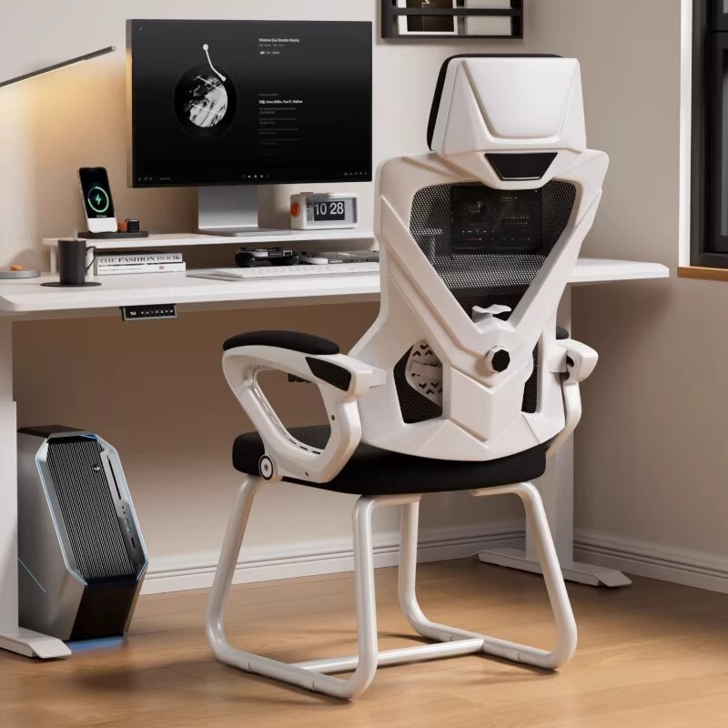 办公椅舒适电脑椅靠背椅子可折叠弓形办公座椅可躺扶手电竞午休