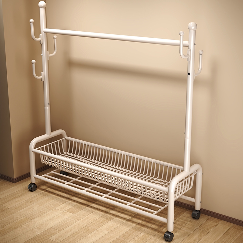 简易衣帽架落地卧室家用挂衣架可移动阳台晾衣架室内衣服收纳架子