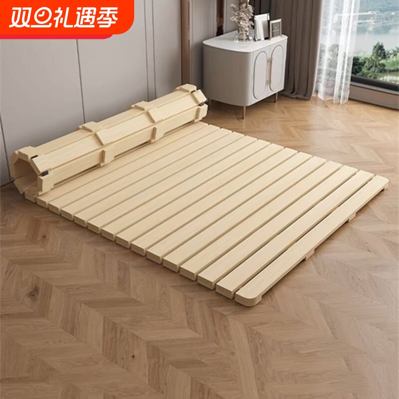 矮床防潮排骨架硬床板日式实木榻榻米打地铺床租房地板床地台木板
